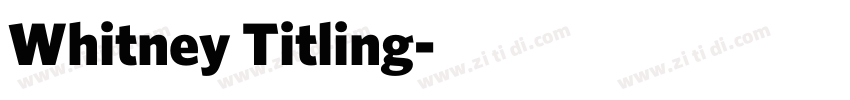 Whitney Titling字体转换